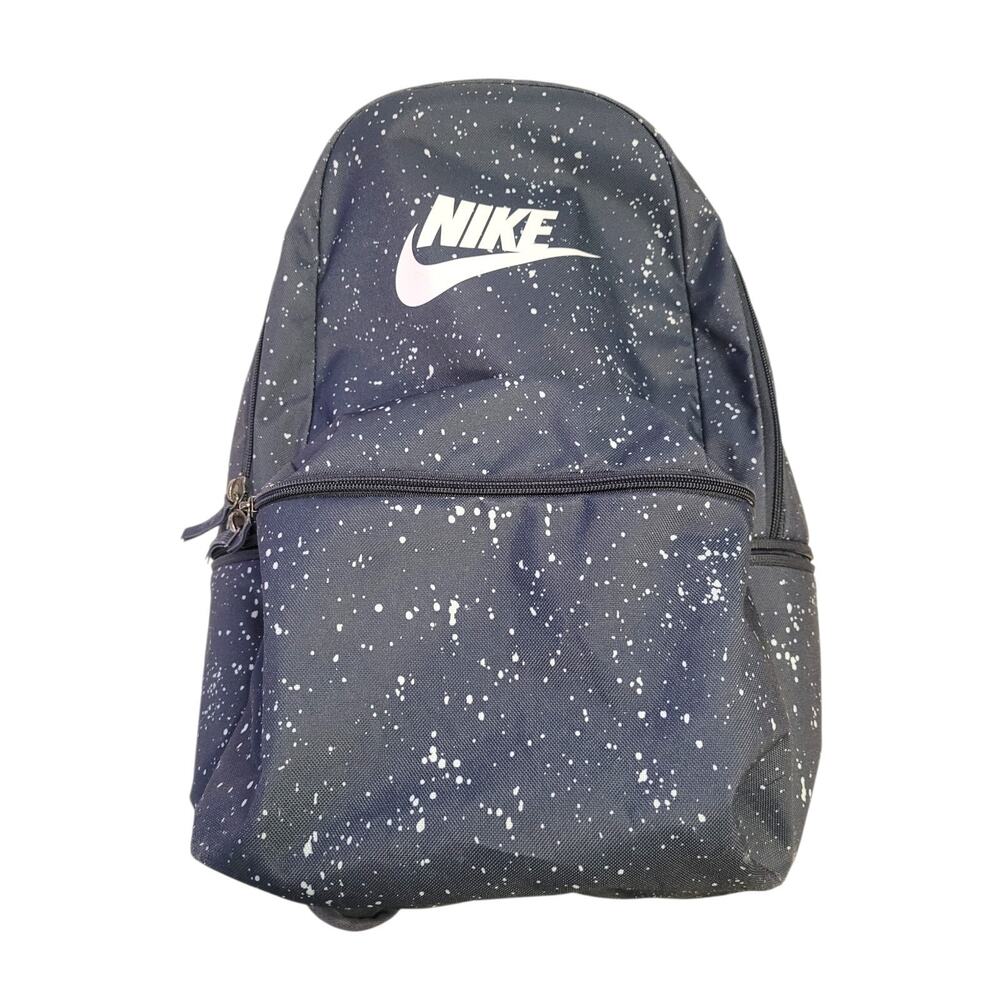 Nike Heritage Backpack Blue White Speckled Unisex School Bag 17" Gym Athletic